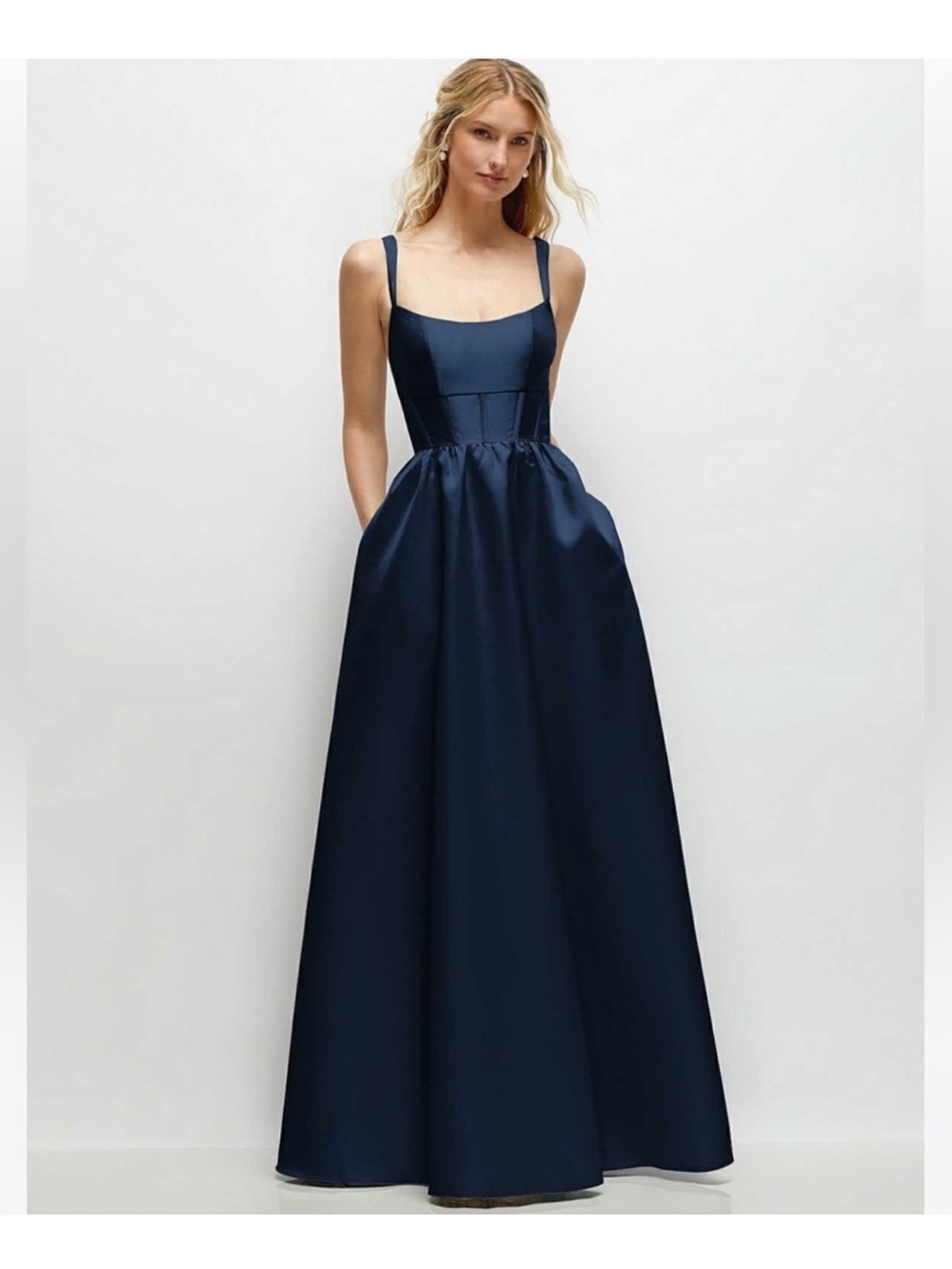 Dessy Collection NWT Satin Corset Maxi Dress Style
3170 Gown Black Size 4